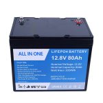 Lifepo4 litium-ion batareya 12v 80Ah